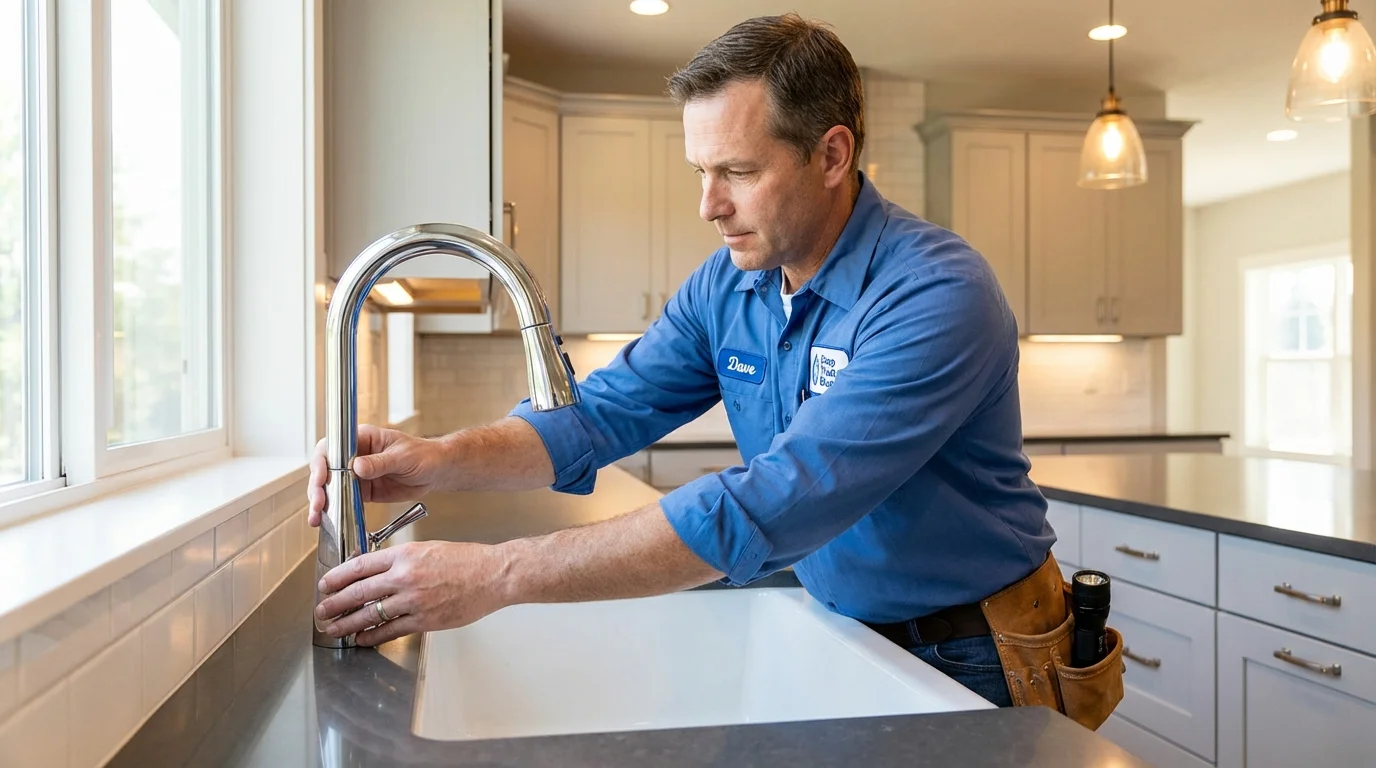 Kitchen faucet installation by Johns Plumbing LLC in Basehor